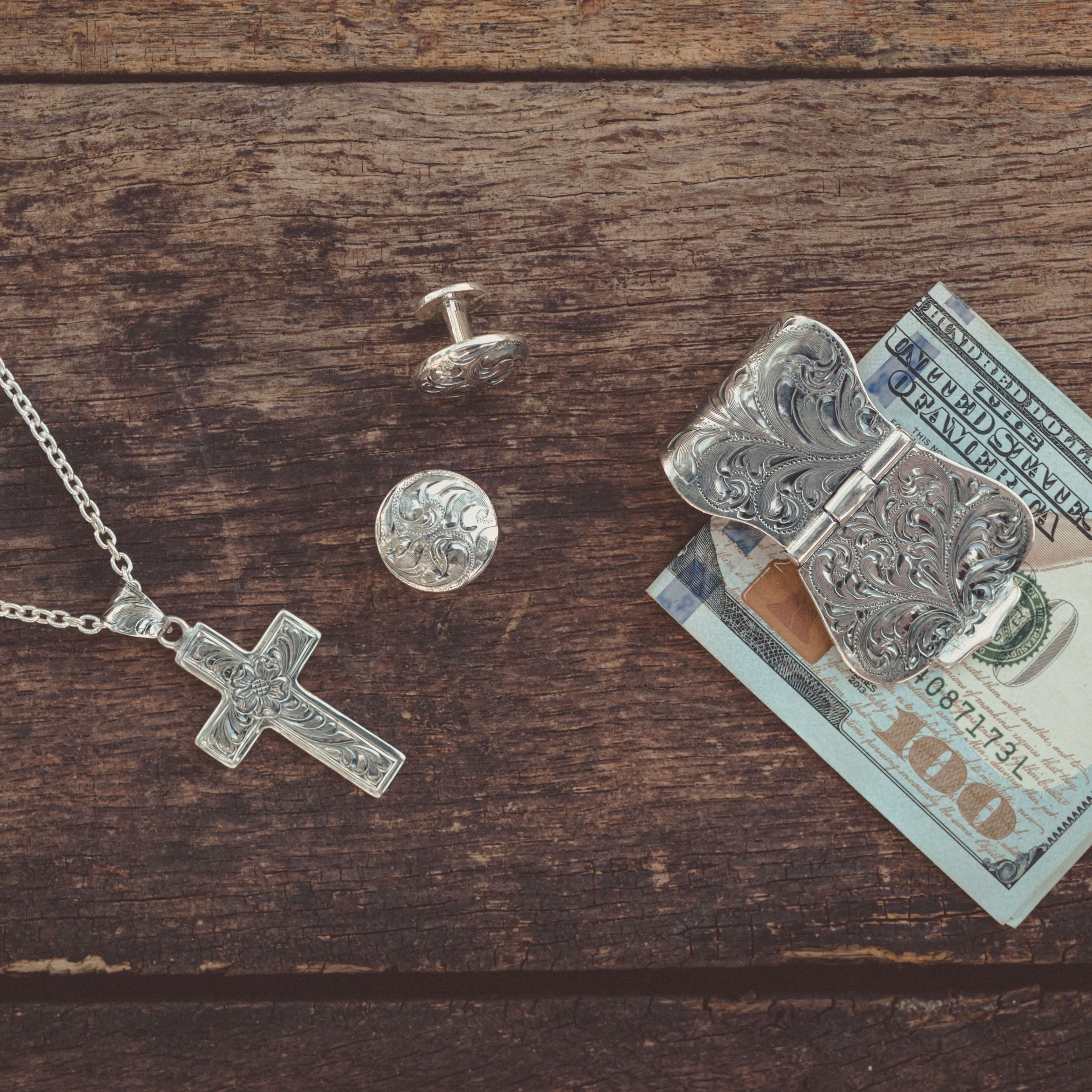 VOGT マネークリップ　ウェスタン　シルバー The Vogt Classic Money Clip – Vogt Silversmiths