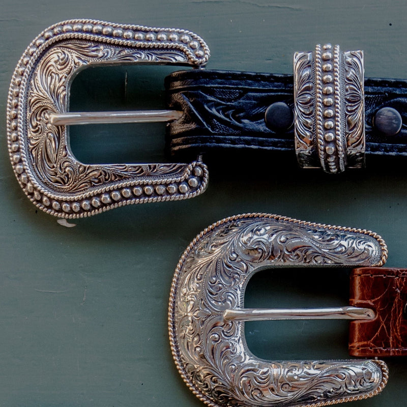 Vogt Silversmiths 1" Western Buckles The Beaded Mesquite 1" Buckle Set