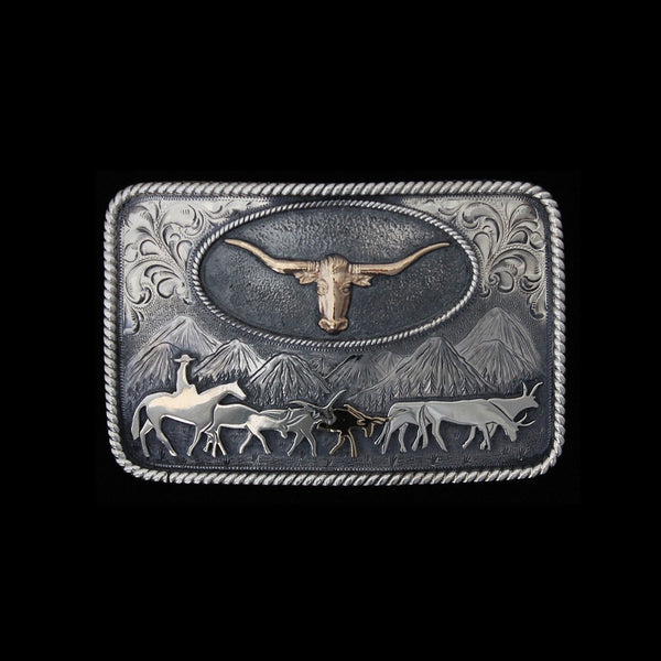 Vogt Silversmiths Trophy Buckles The Trail Drive Trophy Buckle