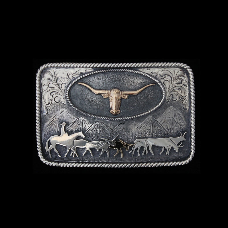 Vogt Silversmiths Trophy Buckles The Trail Drive Trophy Buckle
