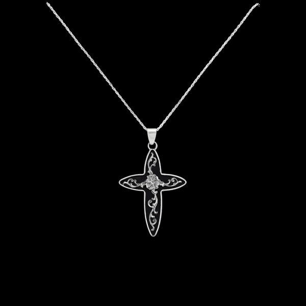 Vogt Silversmiths Necklaces NEW! Lydia Engraved Cross Necklace