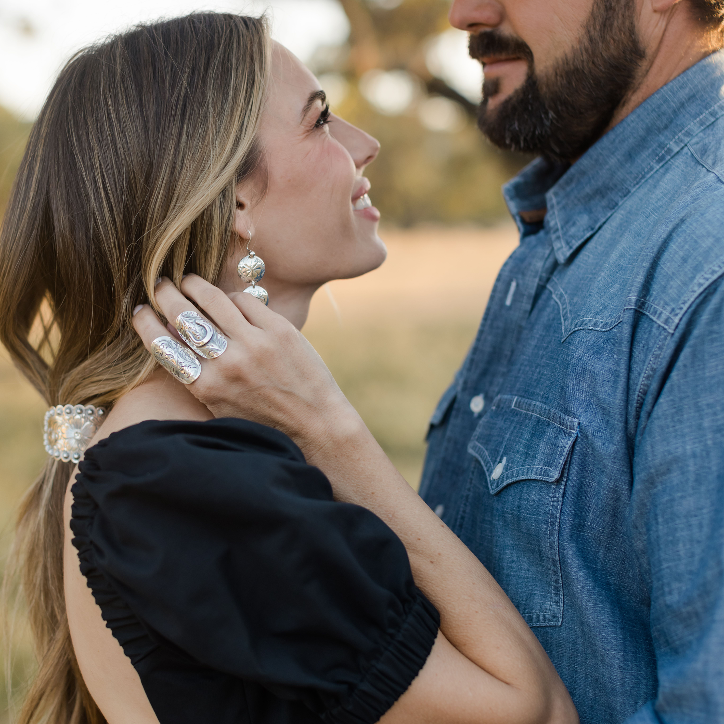 Sterling Silver Ring with Silver Horseshoe - Hand Engraved Sterling Silver Ring with Silver Horseshoe - Hand Engraved