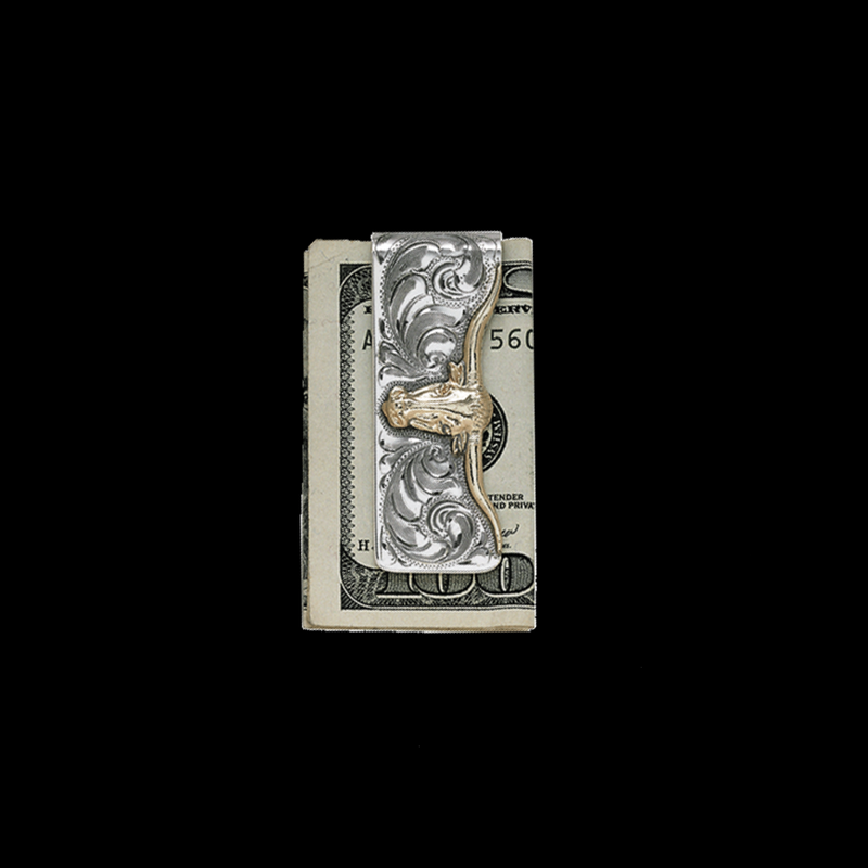 Vogt Silversmiths Money Clips The Silhouetted Longhorn
